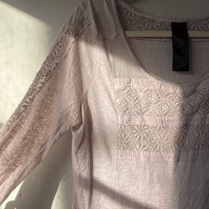 Free People Textured Soft Long Sleeve Tee